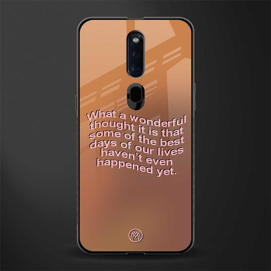 wonderful thought glass case for oppo f11 pro image