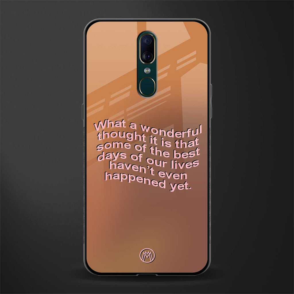 wonderful thought glass case for oppo a9 image