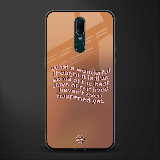 wonderful thought glass case for oppo a9 image