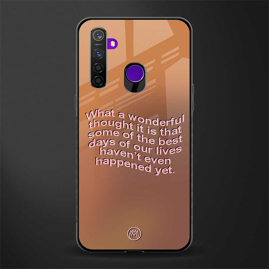 wonderful thought glass case for realme 5s image