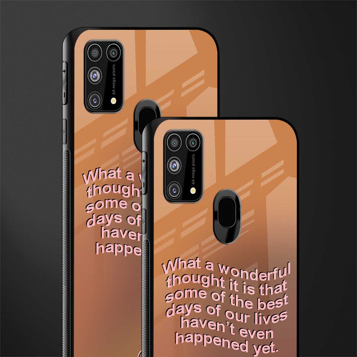 wonderful thought glass case for samsung galaxy f41 image-2