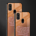 wonderful thought glass case for samsung galaxy m21 image-2