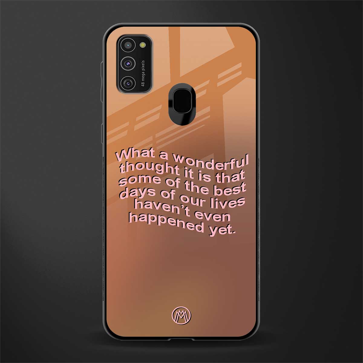 wonderful thought glass case for samsung galaxy m21 image