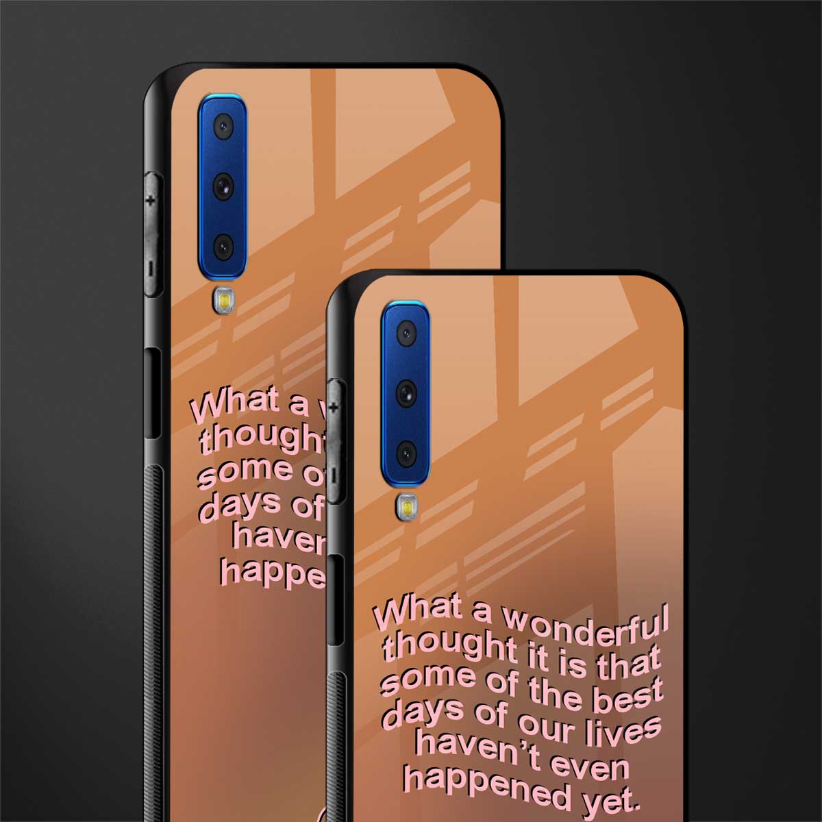 wonderful thought glass case for samsung galaxy a7 2018 image-2