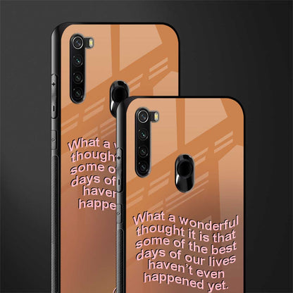 wonderful thought glass case for redmi note 8 image-2