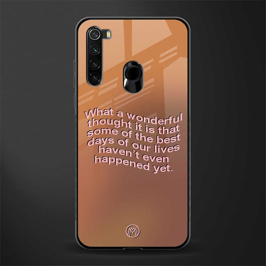 wonderful thought glass case for redmi note 8 image