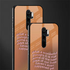 wonderful thought glass case for redmi note 8 pro image-2