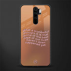 wonderful thought glass case for redmi note 8 pro image