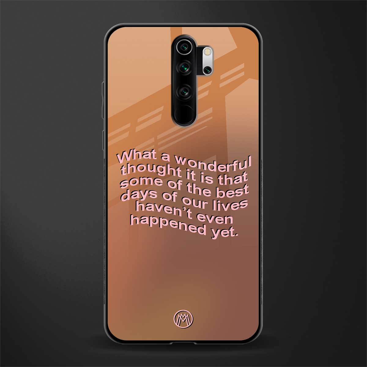 wonderful thought glass case for redmi note 8 pro image