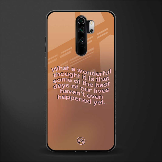 wonderful thought glass case for redmi note 8 pro image