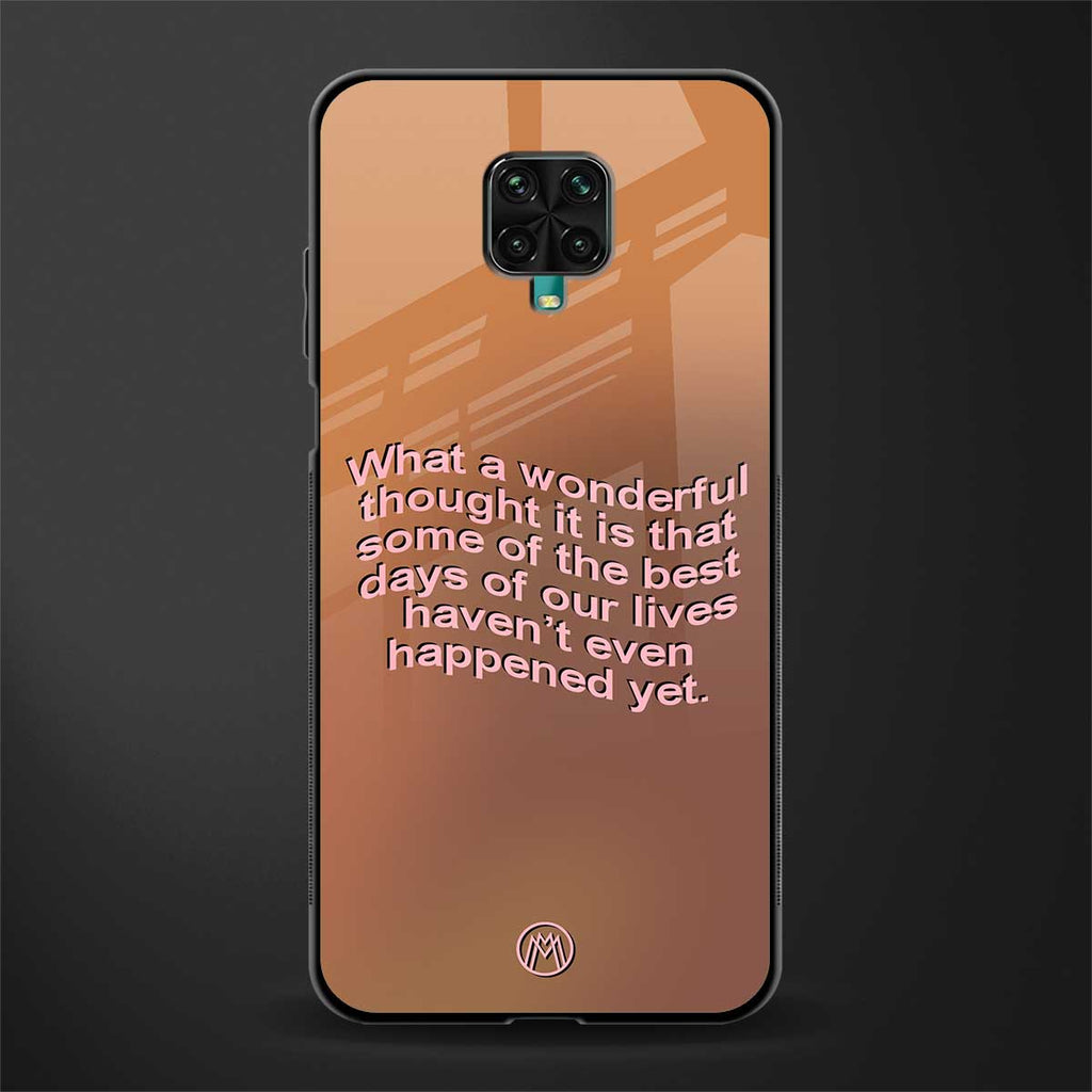 wonderful thought glass case for redmi note 9 pro image
