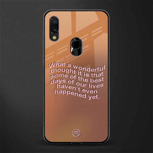 wonderful thought glass case for redmi note 7 pro image