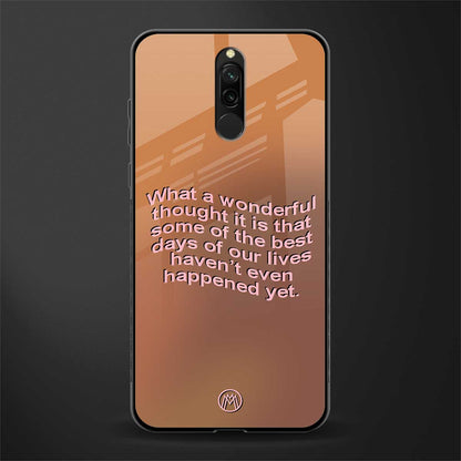 wonderful thought glass case for redmi 8 image