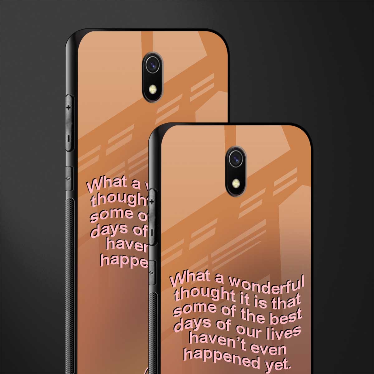 wonderful thought glass case for redmi 8a image-2