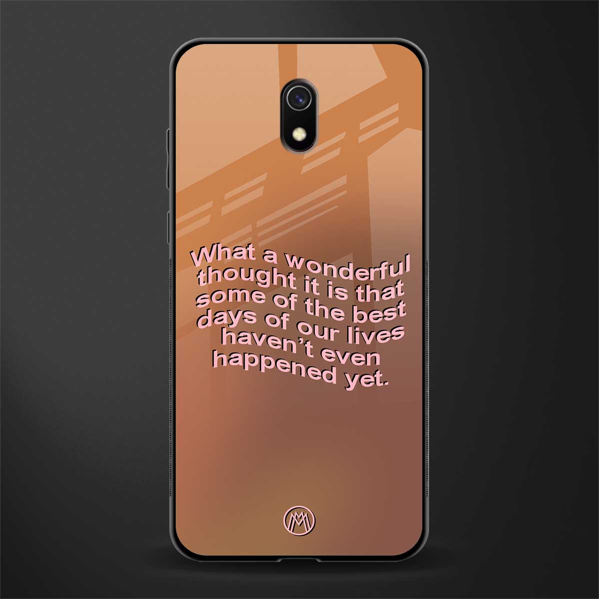 wonderful thought glass case for redmi 8a image