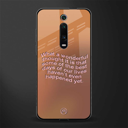 wonderful thought glass case for redmi k20 pro image