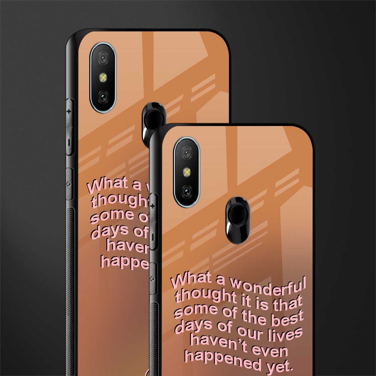 wonderful thought glass case for redmi 6 pro image-2