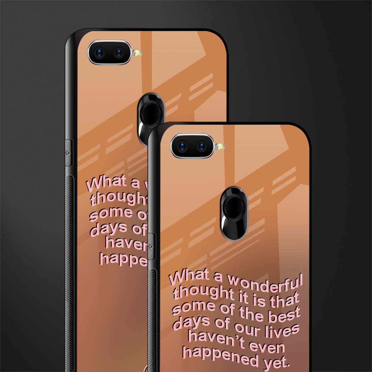 wonderful thought glass case for oppo a12 image-2