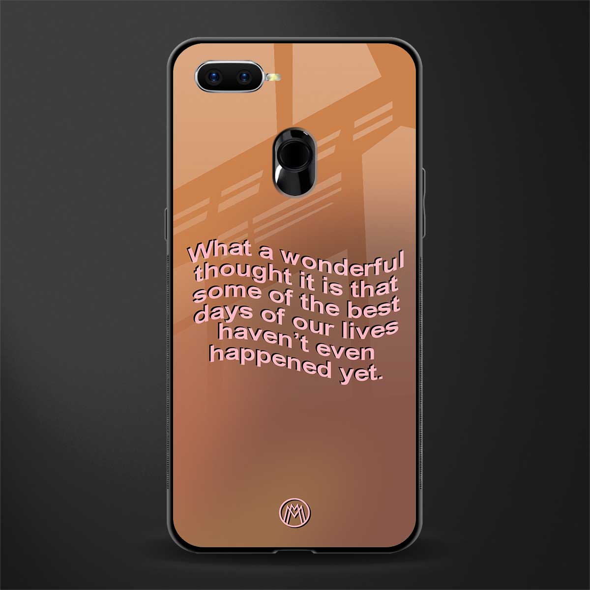wonderful thought glass case for oppo a7 image