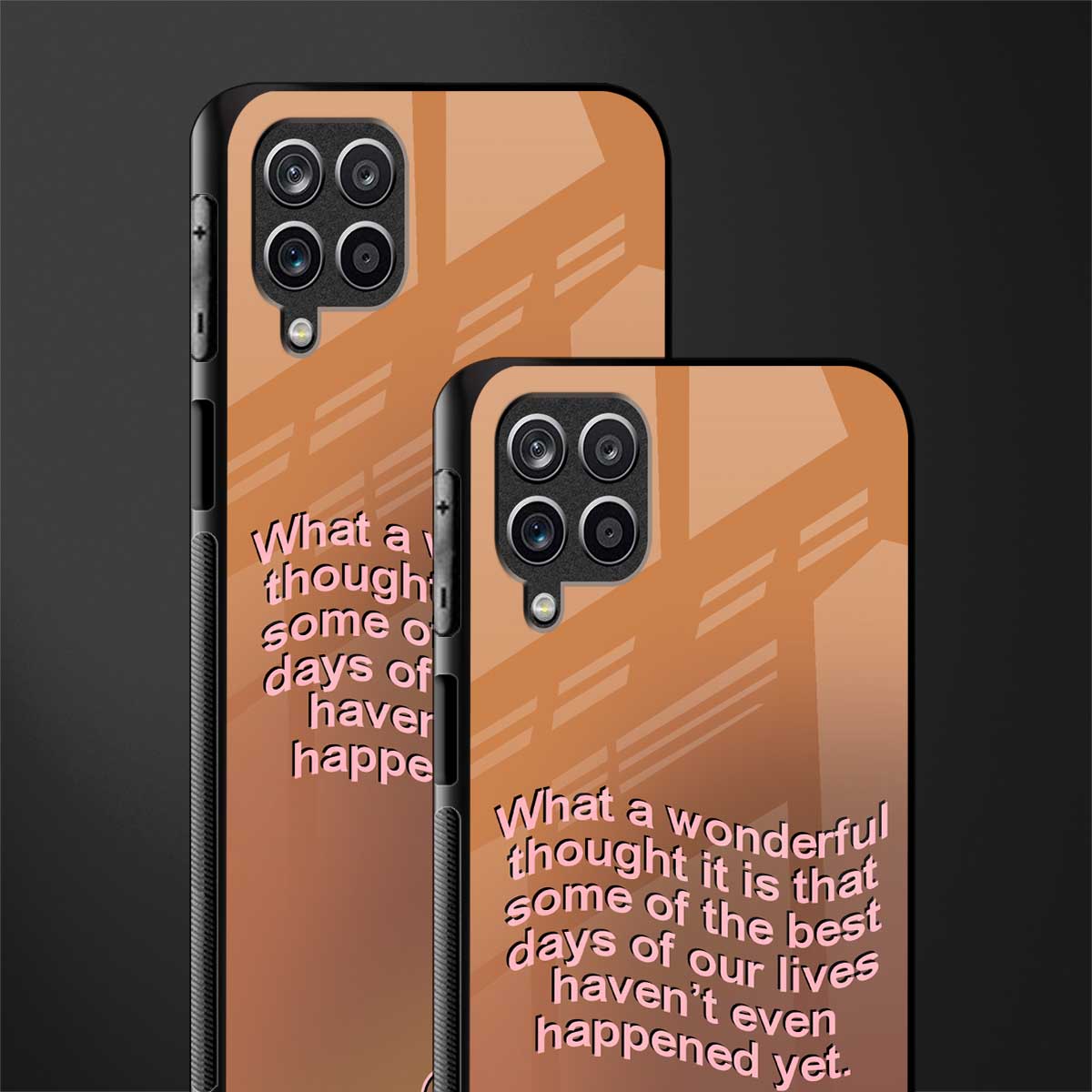 wonderful thought back phone cover | glass case for samsung galaxy a22 4g