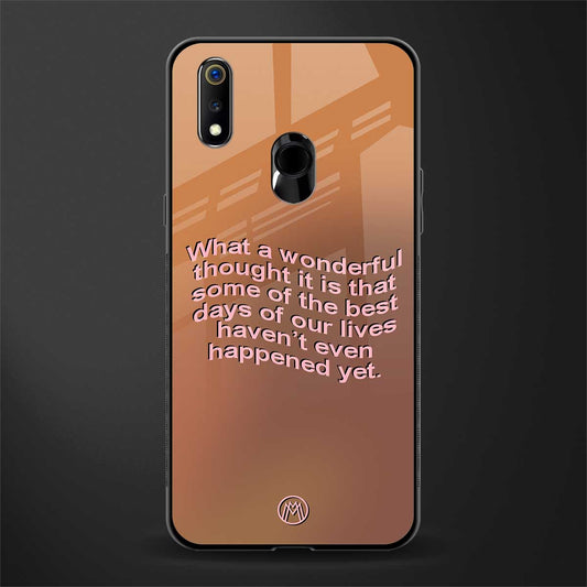 wonderful thought glass case for realme 3 pro image