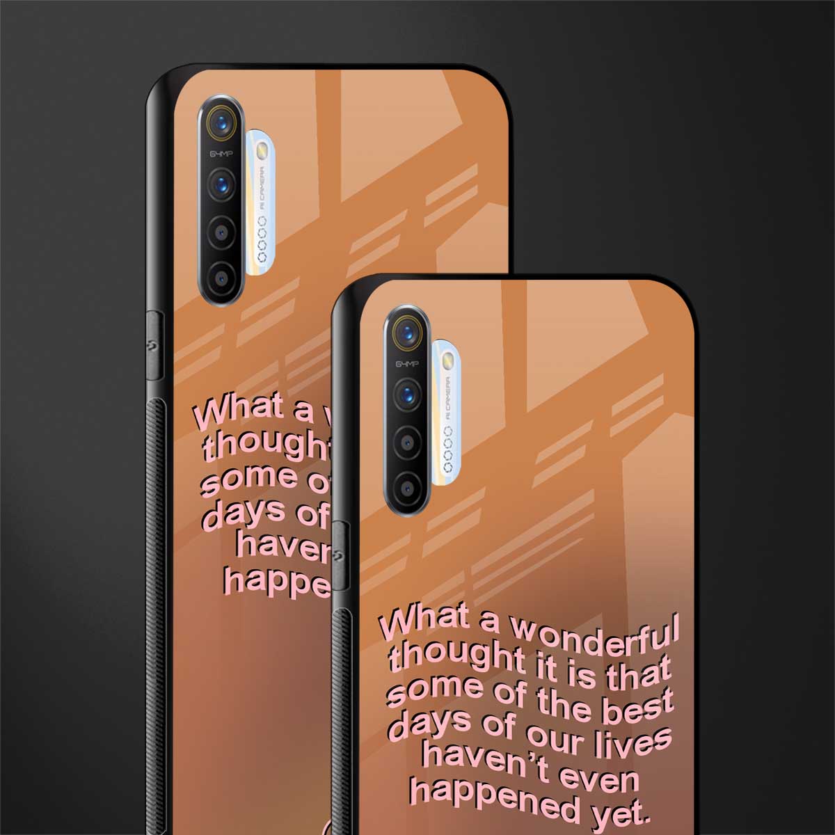 wonderful thought glass case for realme xt image-2