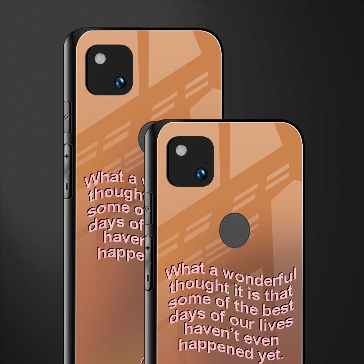 wonderful thought back phone cover | glass case for google pixel 4a 4g