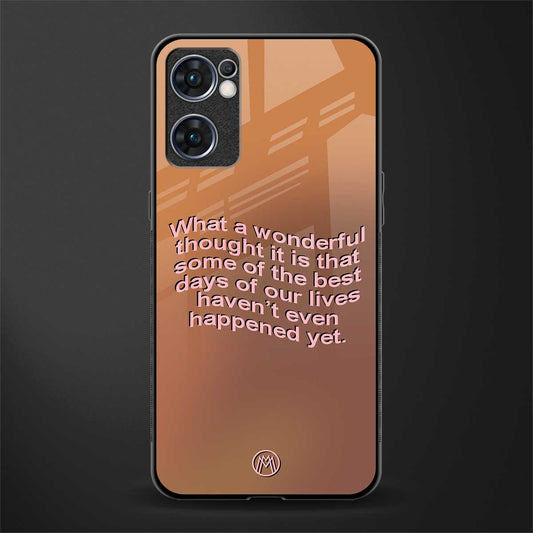 wonderful thought glass case for oppo reno7 5g image