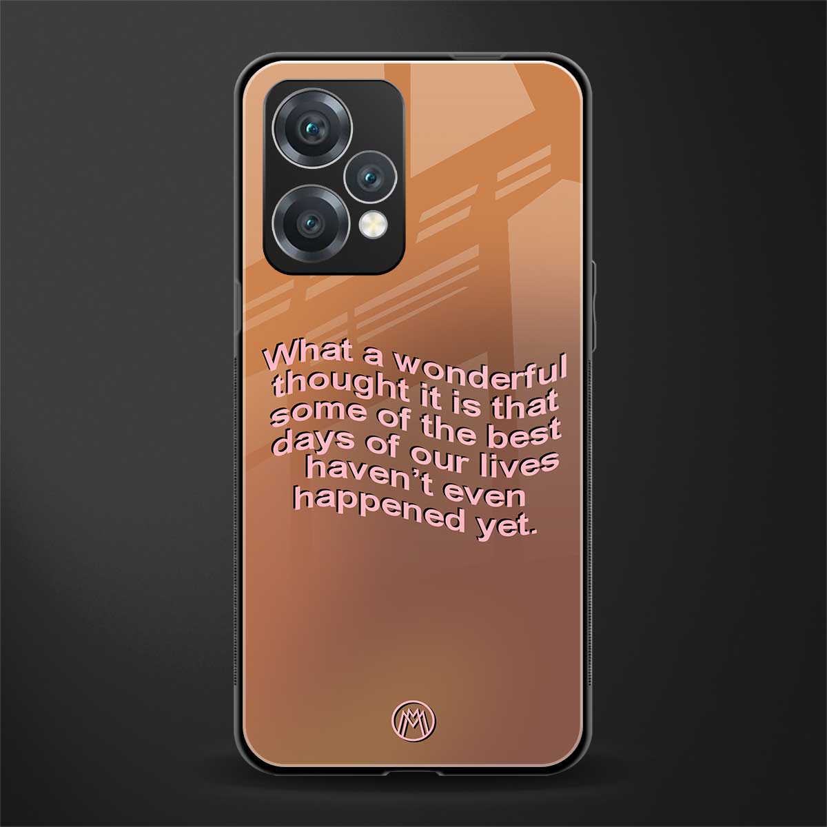 wonderful thought back phone cover | glass case for realme 9 pro 5g