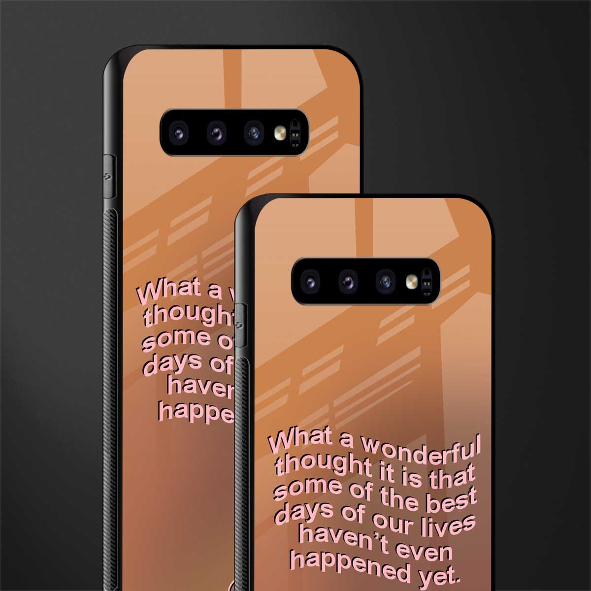 wonderful thought glass case for samsung galaxy s10 plus image-2