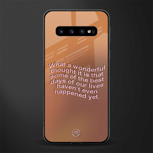 wonderful thought glass case for samsung galaxy s10 plus image