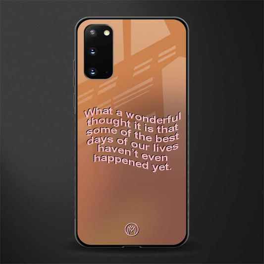 wonderful thought glass case for samsung galaxy s20 image