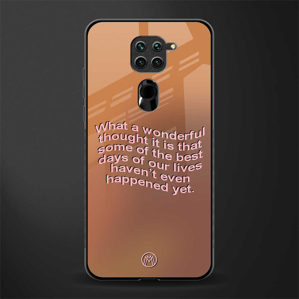 wonderful thought glass case for redmi note 9 image