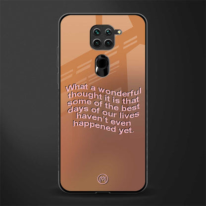 wonderful thought glass case for redmi note 9 image