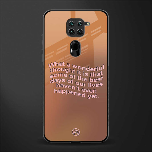 wonderful thought glass case for redmi note 9 image