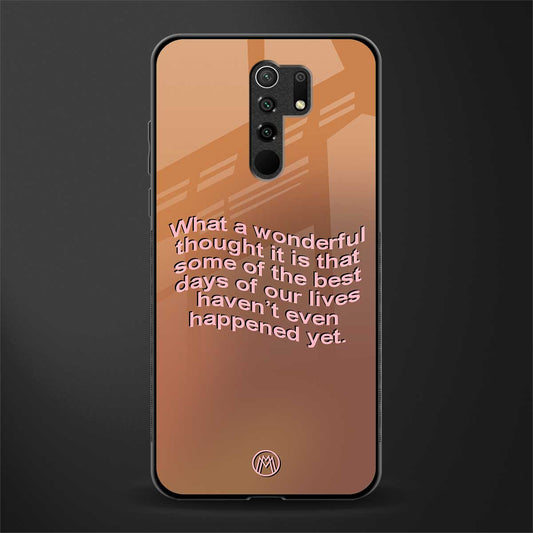 wonderful thought glass case for redmi 9 prime image