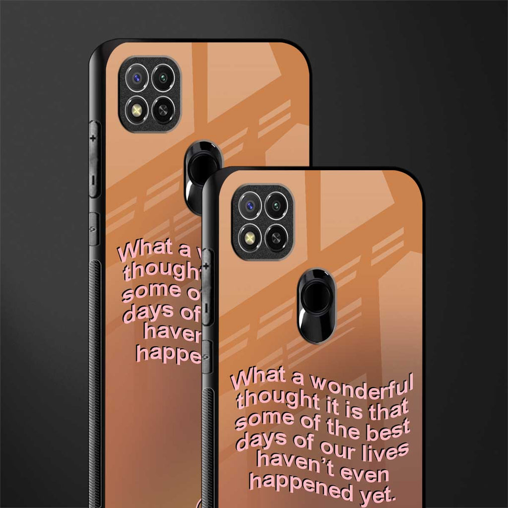 wonderful thought glass case for redmi 9c image-2