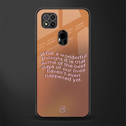 wonderful thought glass case for redmi 9 image