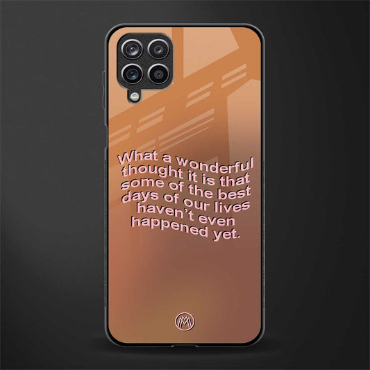 wonderful thought glass case for samsung galaxy m12 image