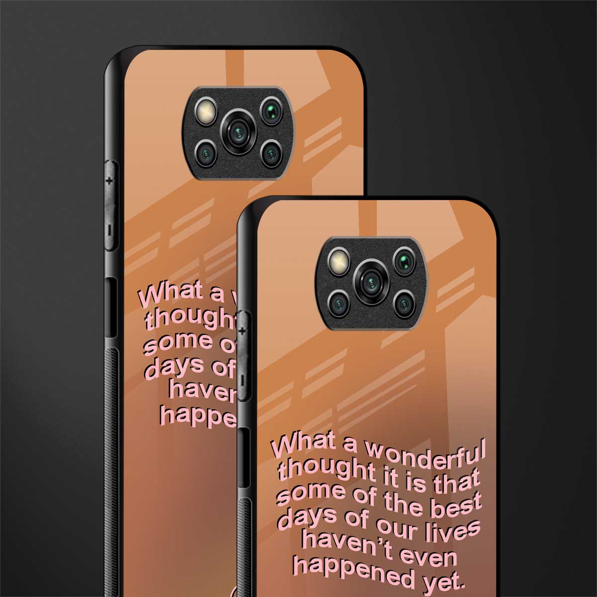 wonderful thought glass case for poco x3 pro image-2