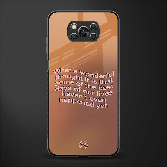 wonderful thought glass case for poco x3 image