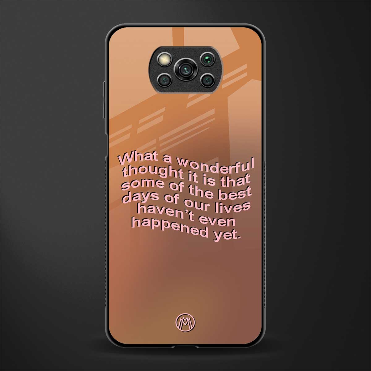 wonderful thought glass case for poco x3 pro image