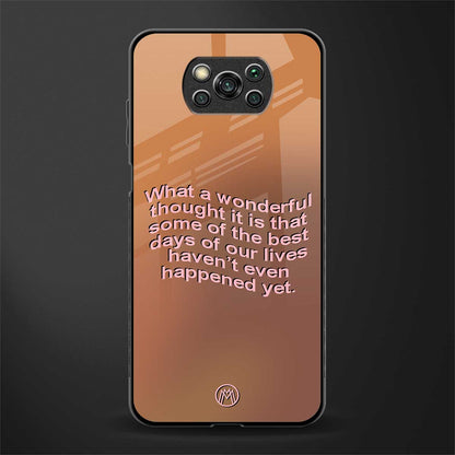 wonderful thought glass case for poco x3 pro image