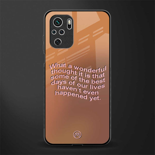 wonderful thought glass case for redmi note 10 image