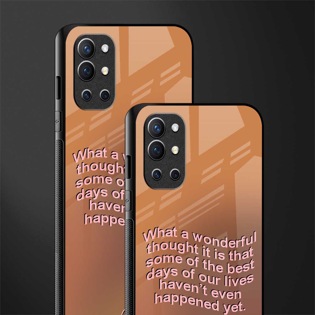 wonderful thought glass case for oneplus 9r image-2