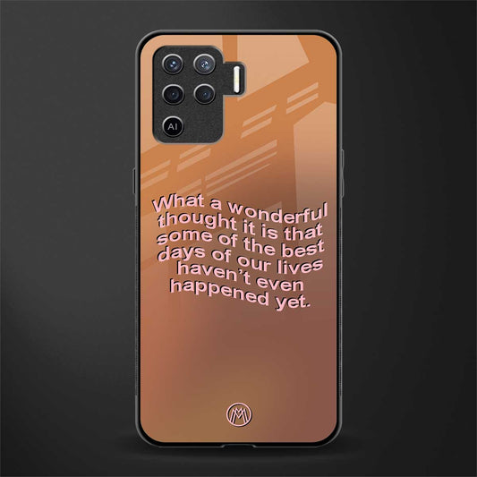 wonderful thought glass case for oppo f19 pro image