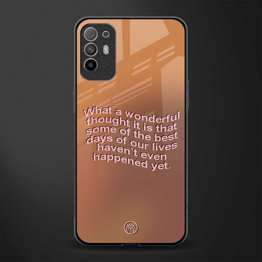 wonderful thought glass case for oppo f19 pro plus image