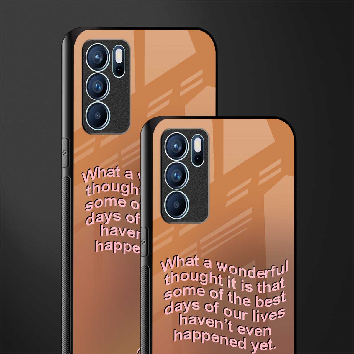 wonderful thought glass case for oppo reno6 5g image-2