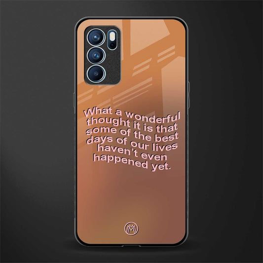 wonderful thought glass case for oppo reno6 5g image