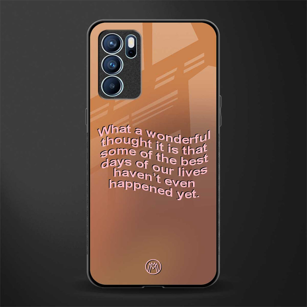 wonderful thought glass case for oppo reno6 pro 5g image